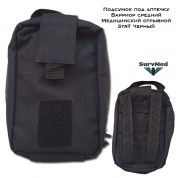 Подсумок под аптечку Варриор Средний Str-T медицинский отрывной (Черный)