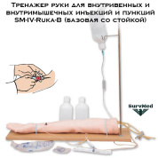 Тренажер руки для внутривенных и внутримышечных инъекций и пункций SM-IV-Ruka-B (рука базовая со стойкой)