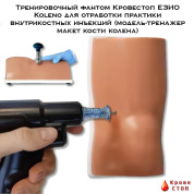 Тренировочный фантом Кровестоп ЕЗИО Koleno для отработки практики внутрикостных инъекций (модель-тренажер макет кости колена)