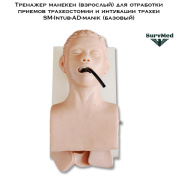 Тренажер манекен (взрослый) для отработки приемов трахеостомии и интубации трахеи SM-Intub-AD-manik (базовый)