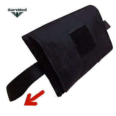 Подсумок под аптечку горизонтальный боковой Str-T "Вырывайка" черный