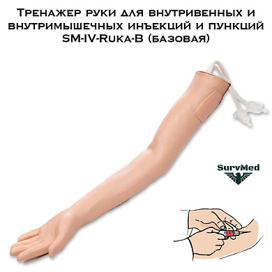 Тренажер руки для внутривенных и внутримышечных инъекций и пункций SM-IV-Ruka-B (рука базовая)